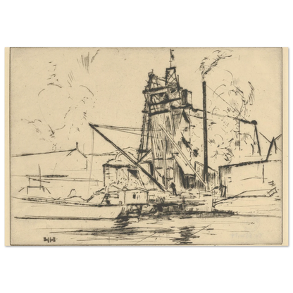 Bridgeport Docks (probably 1918) Art Print | Ernest Haskell-Quipham Collections