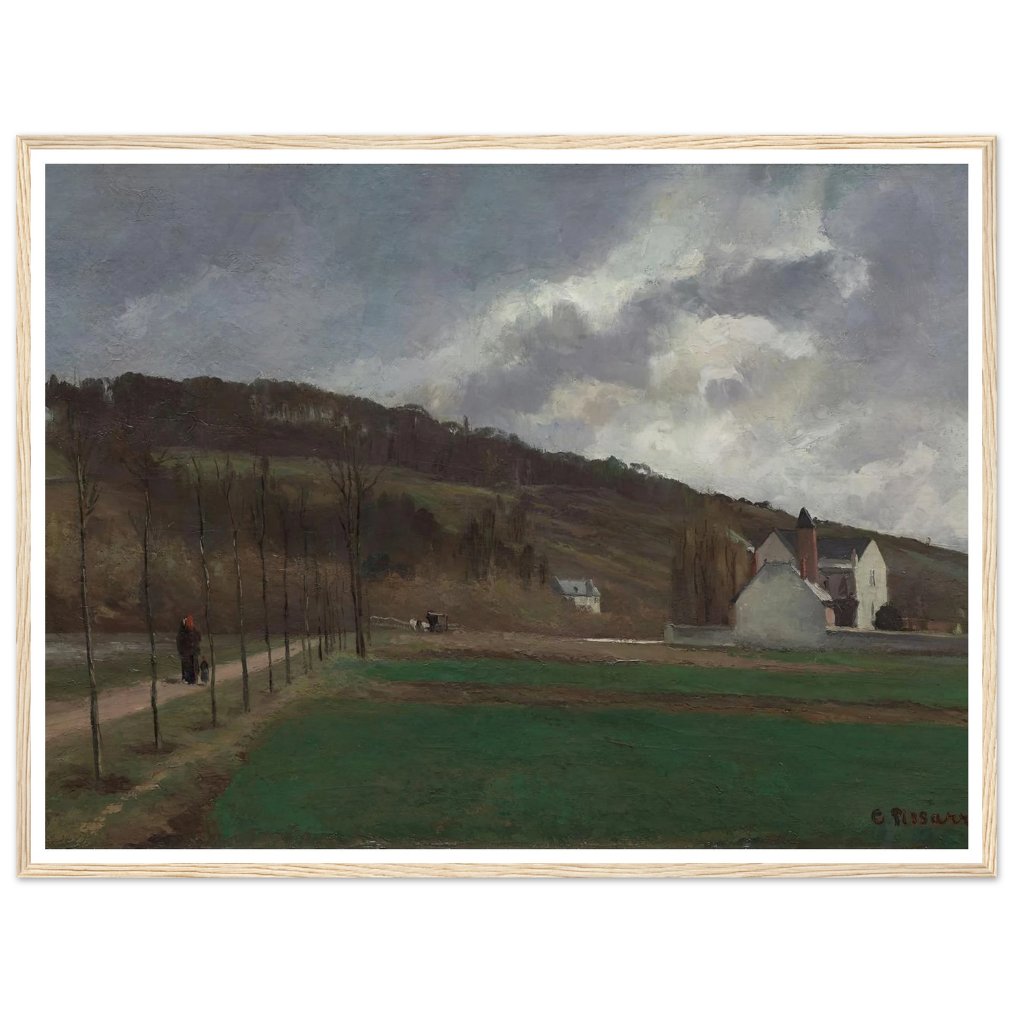 The Banks of the Marne in Winter (1866) Art Print | Camille Pissarro-Quipham Collections