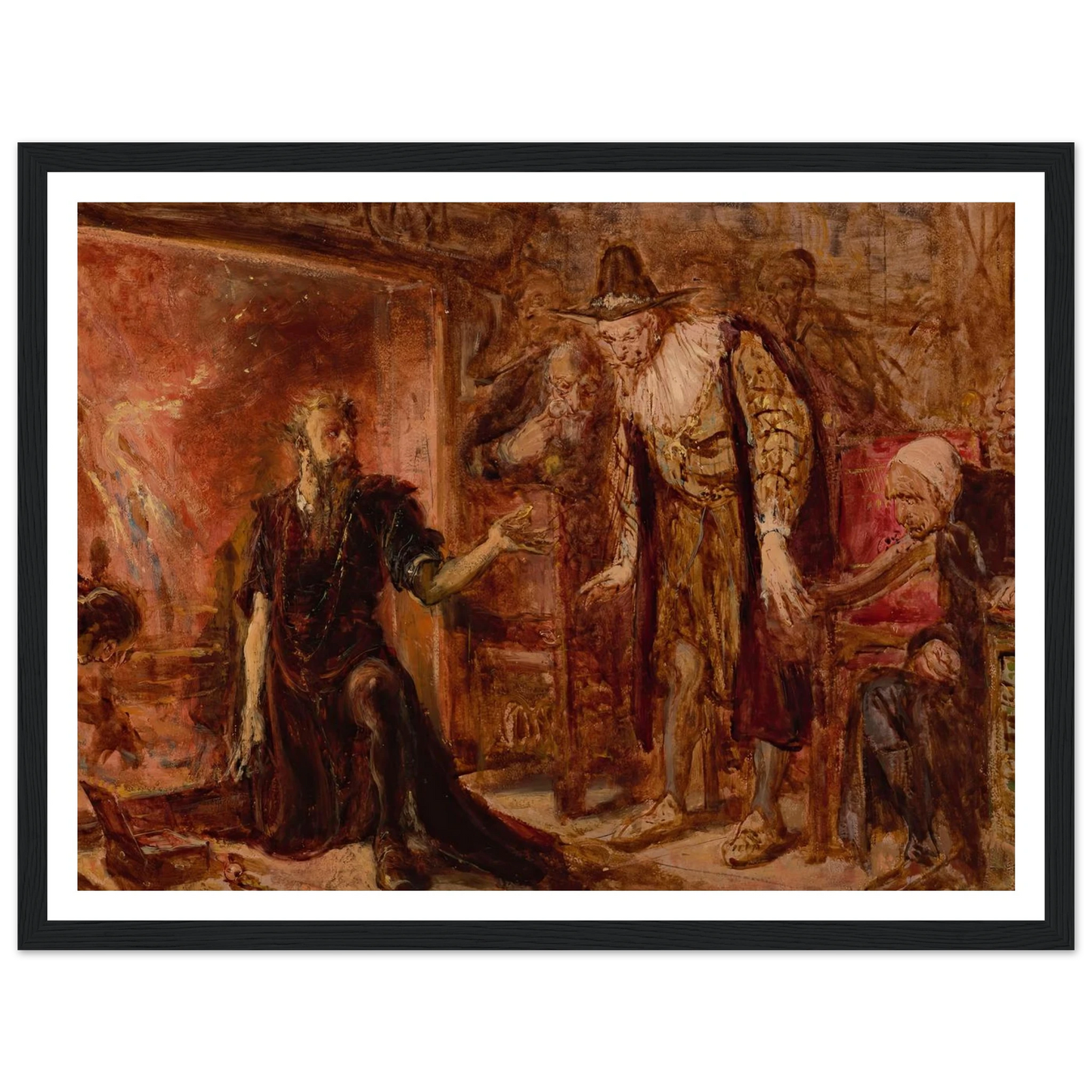 Alchemist Sendivogius and Sigismund III, sketch (1867) Art Print | Jan Matejko-Quipham Collections