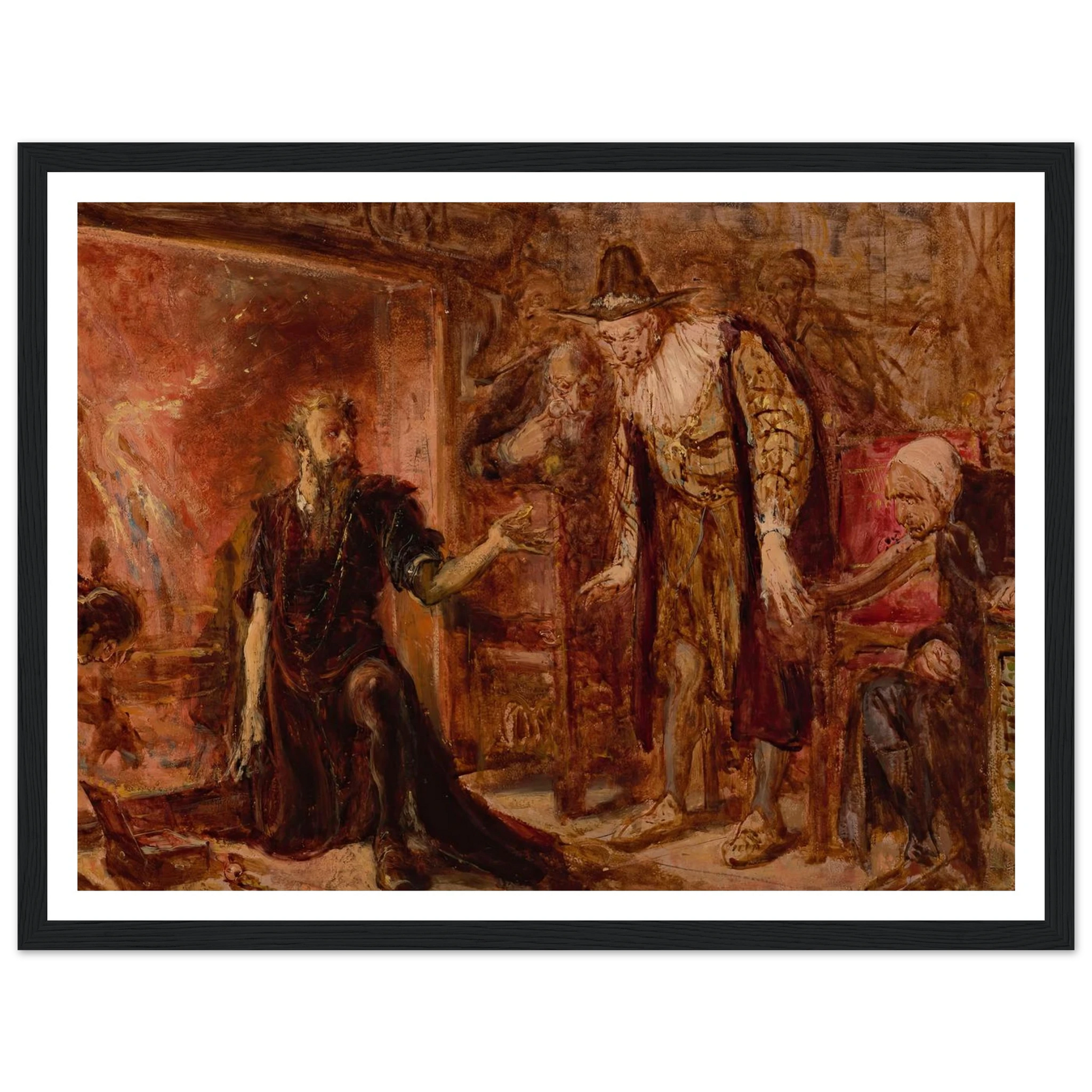 Alchemist Sendivogius and Sigismund III, sketch (1867) Art Print | Jan Matejko-Quipham Collections
