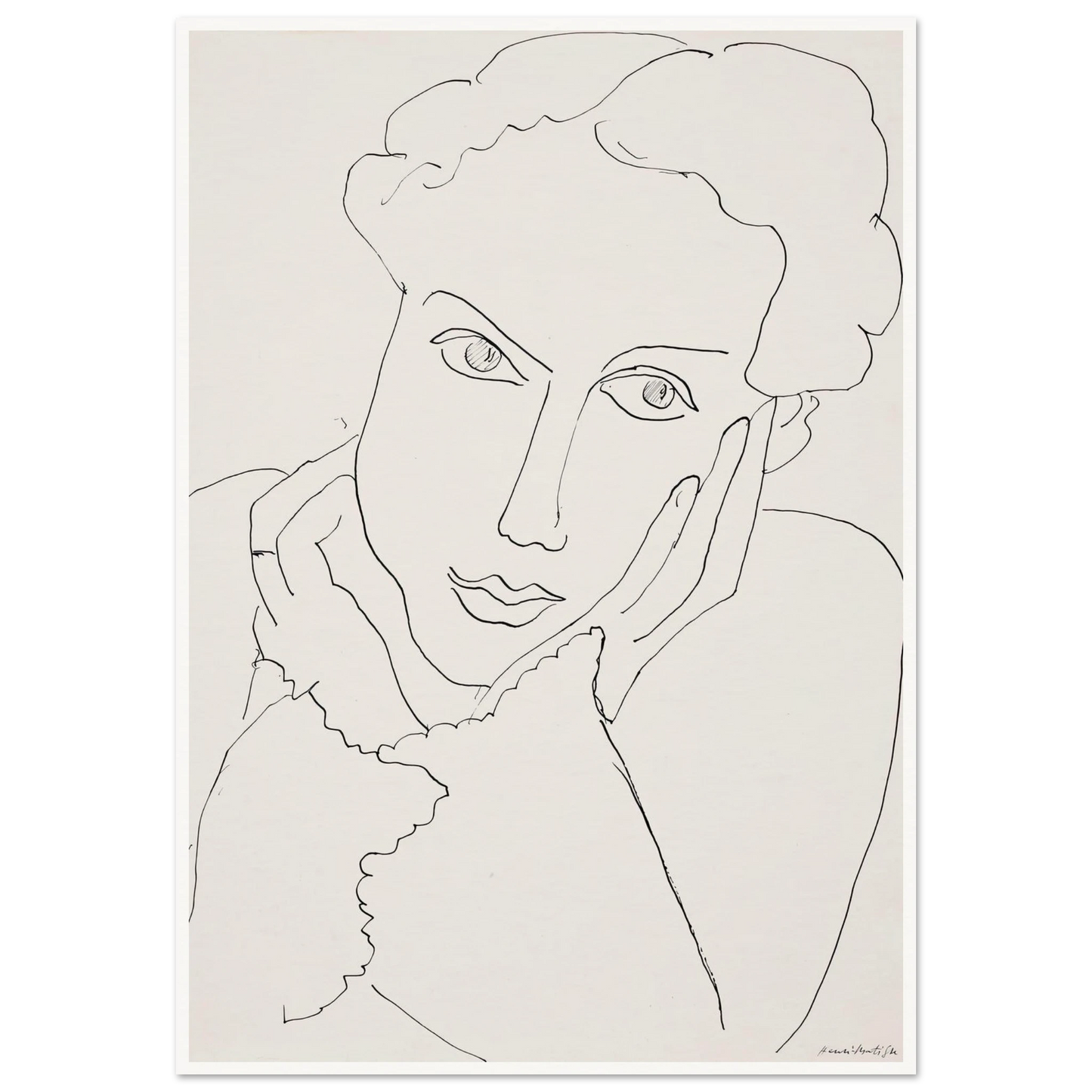 Femme pensive (1936) Art Print | Henri Matisse-Quipham Collections