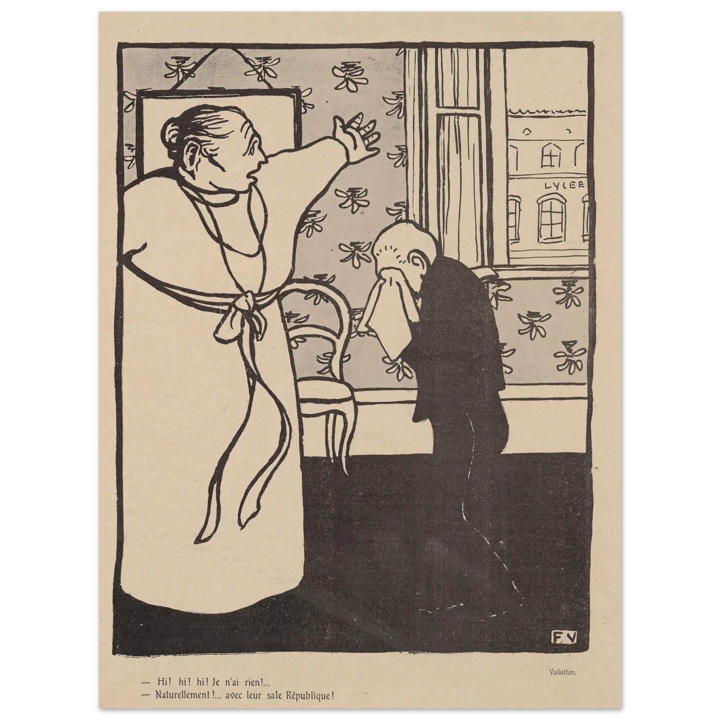 8 août 1903. Art Print | Felix Vallotton - Framed Poster - 30x40 cm / 12x16″ - Black frame