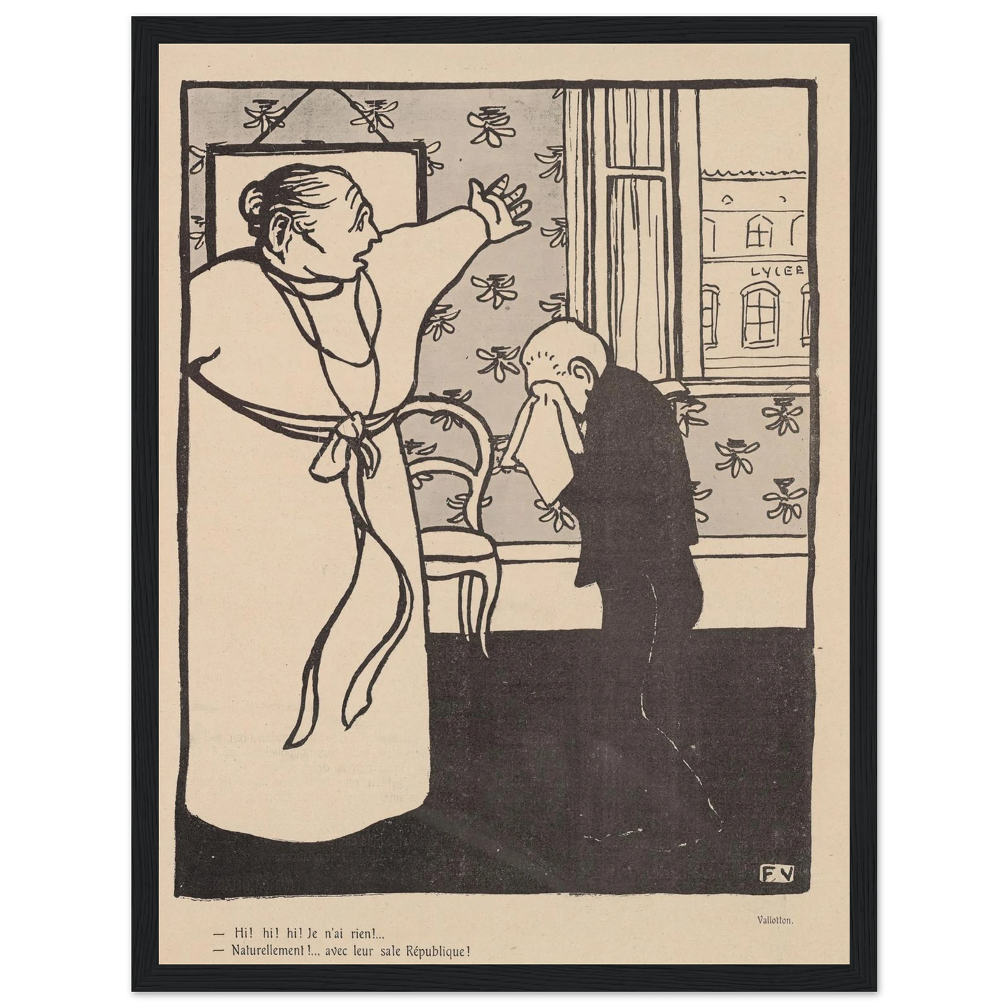 8 août 1903. Art Print | Felix Vallotton - Framed Poster - 30x40 cm / 12x16″ - Black frame