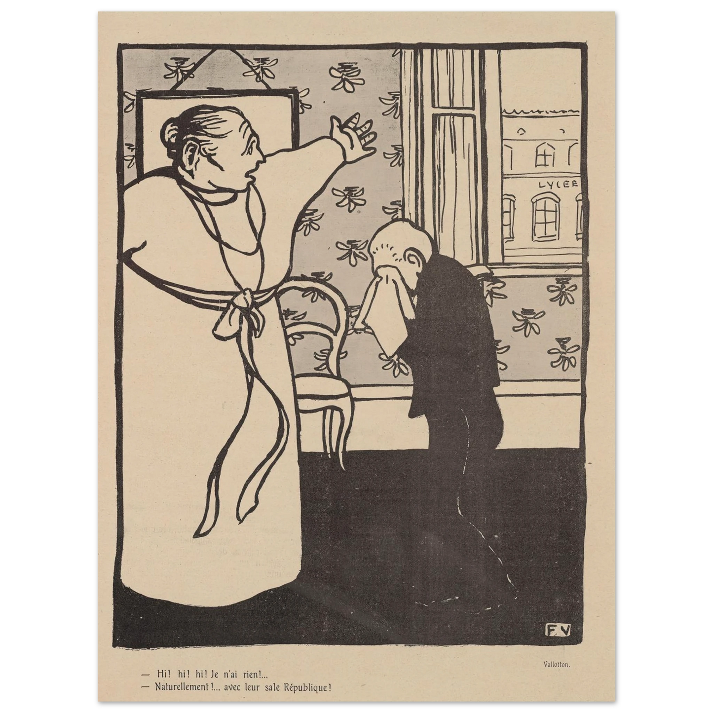 8 août 1903. Art Print | Felix Vallotton - Framed Poster - 30x40 cm / 12x16″ - Black frame