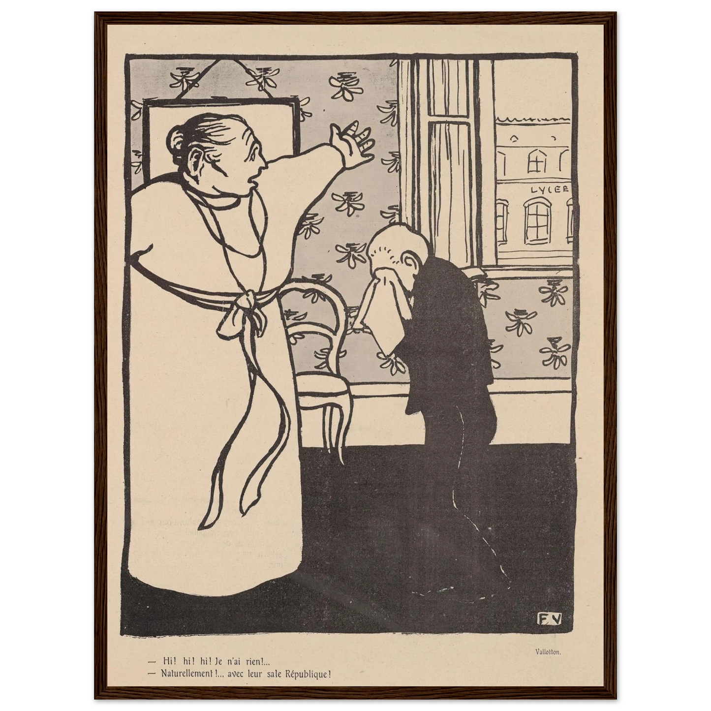 8 août 1903. Art Print | Felix Vallotton - Framed Poster - 30x40 cm / 12x16″ - Black frame