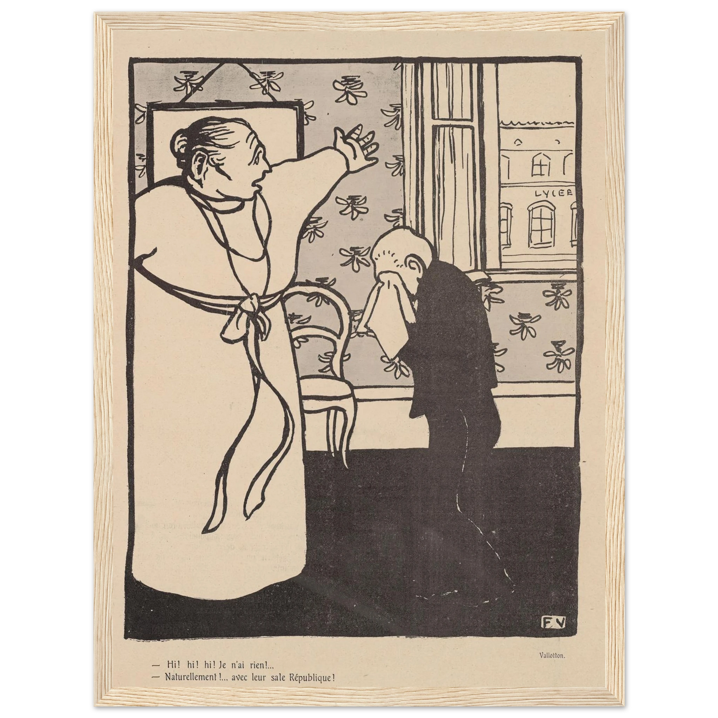 8 août 1903. Art Print | Felix Vallotton - Framed Poster - 30x40 cm / 12x16″ - Black frame