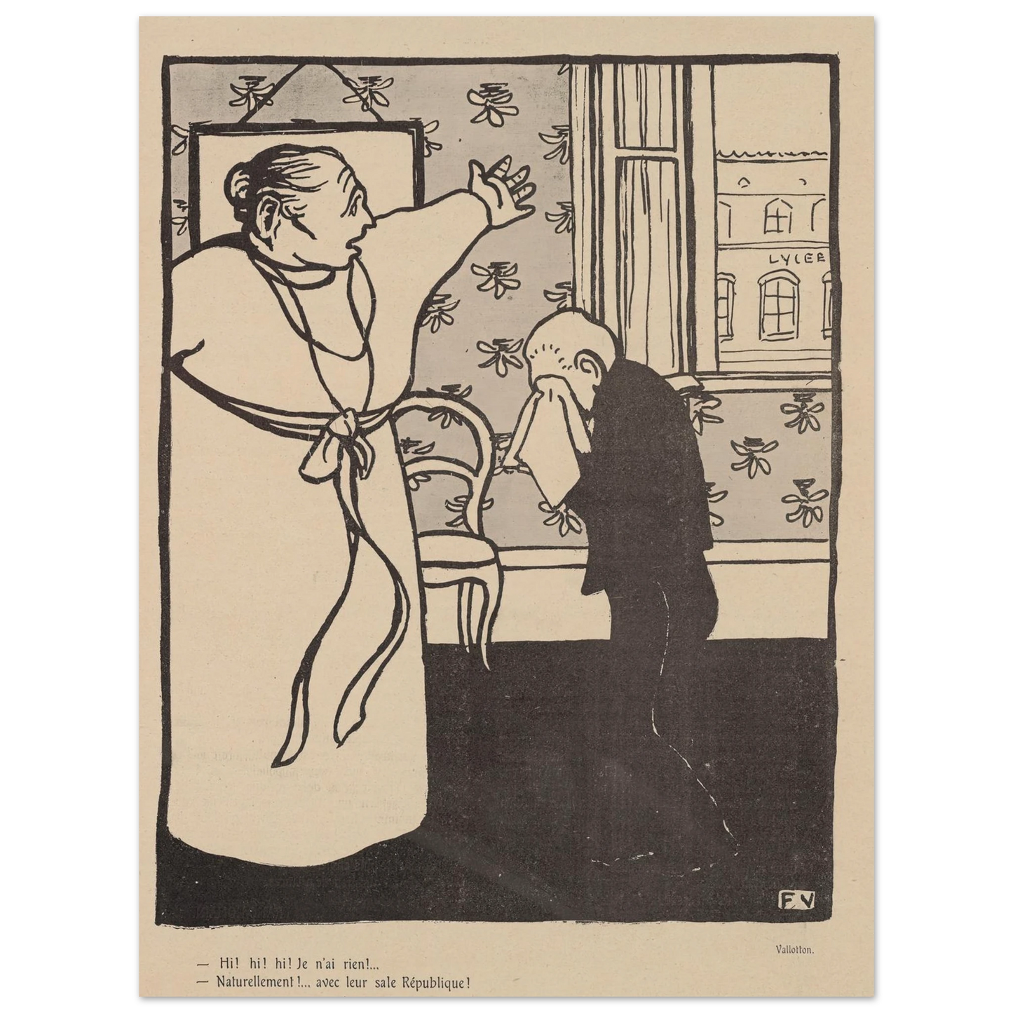 8 août 1903. Art Print | Felix Vallotton - Framed Poster - 30x40 cm / 12x16″ - Black frame