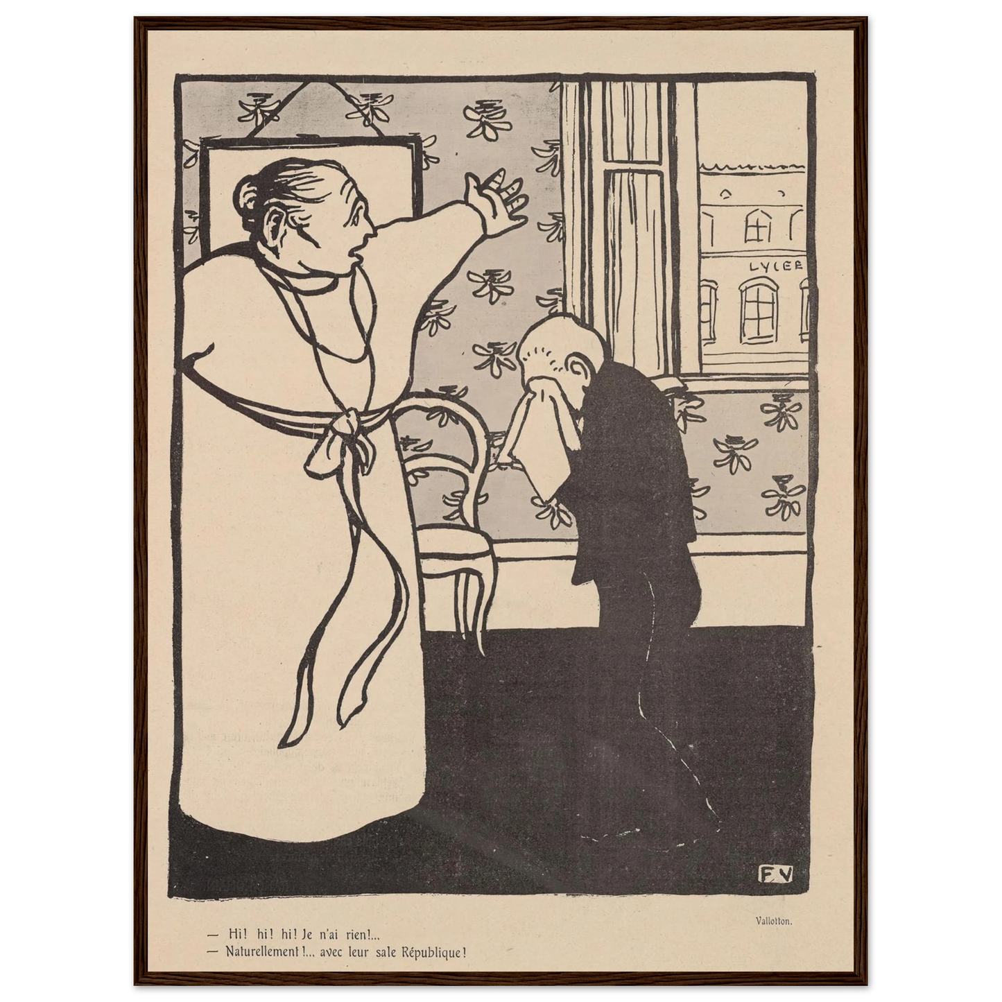 8 août 1903. Art Print | Felix Vallotton - Framed Poster - 30x40 cm / 12x16″ - Black frame