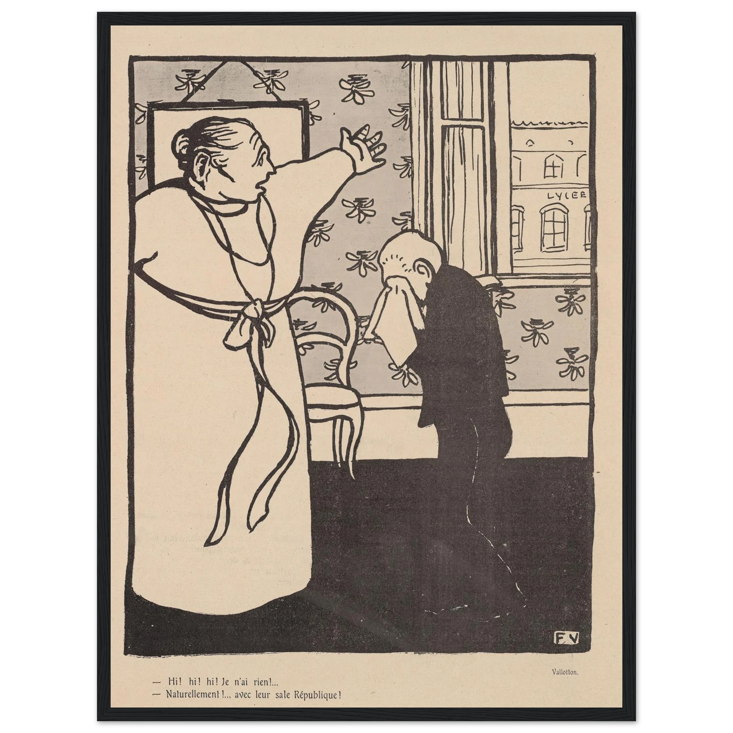 8 août 1903. Art Print | Felix Vallotton - Framed Poster - 30x40 cm / 12x16″ - Black frame