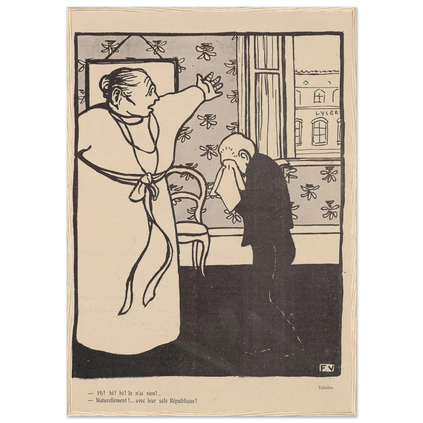 8 août 1903. Art Print | Felix Vallotton - Framed Poster - 30x40 cm / 12x16″ - Black frame