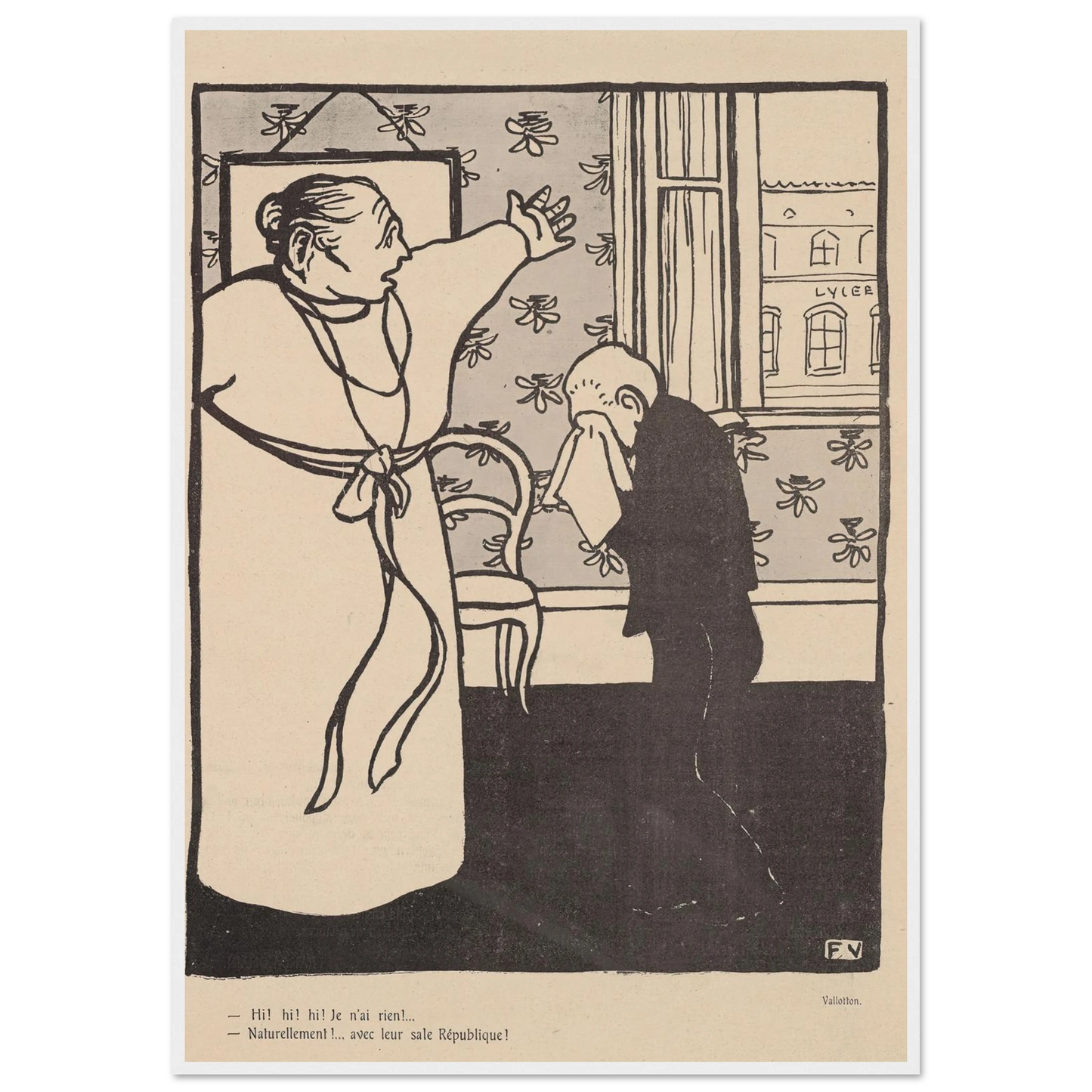 8 août 1903. Art Print | Felix Vallotton - Framed Poster - 30x40 cm / 12x16″ - Black frame