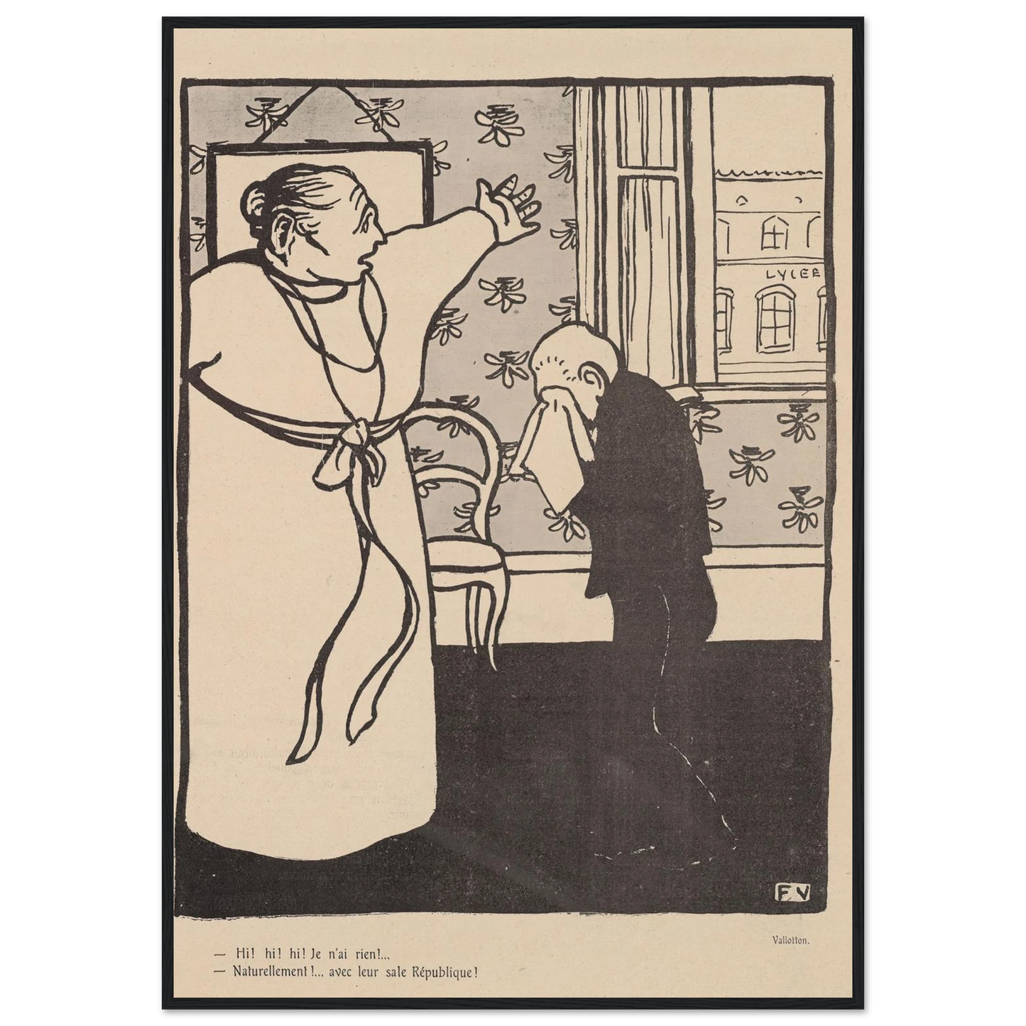 8 août 1903. Art Print | Felix Vallotton - Framed Poster - 30x40 cm / 12x16″ - Black frame