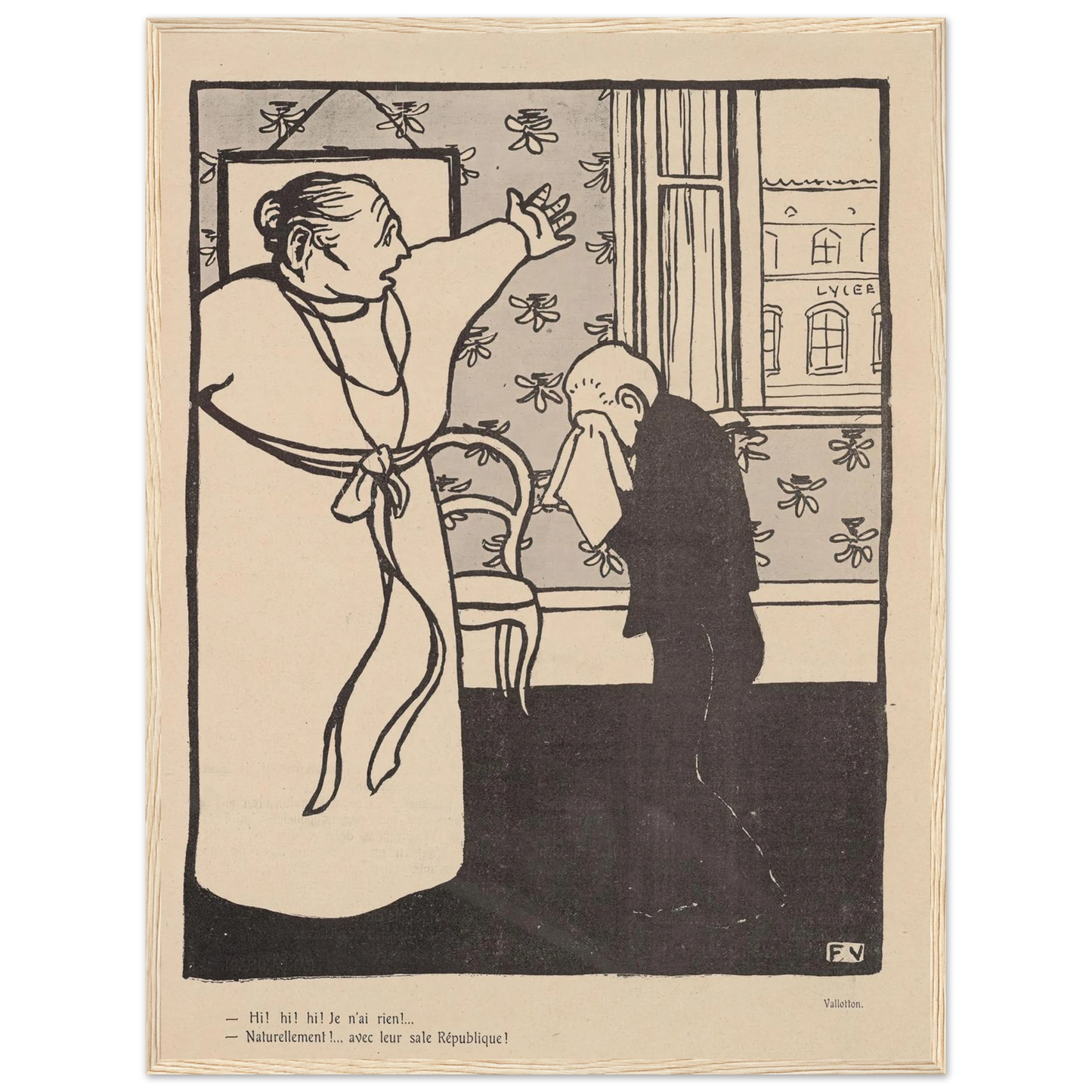 8 août 1903. Art Print | Felix Vallotton - Framed Poster - 30x40 cm / 12x16″ - Black frame