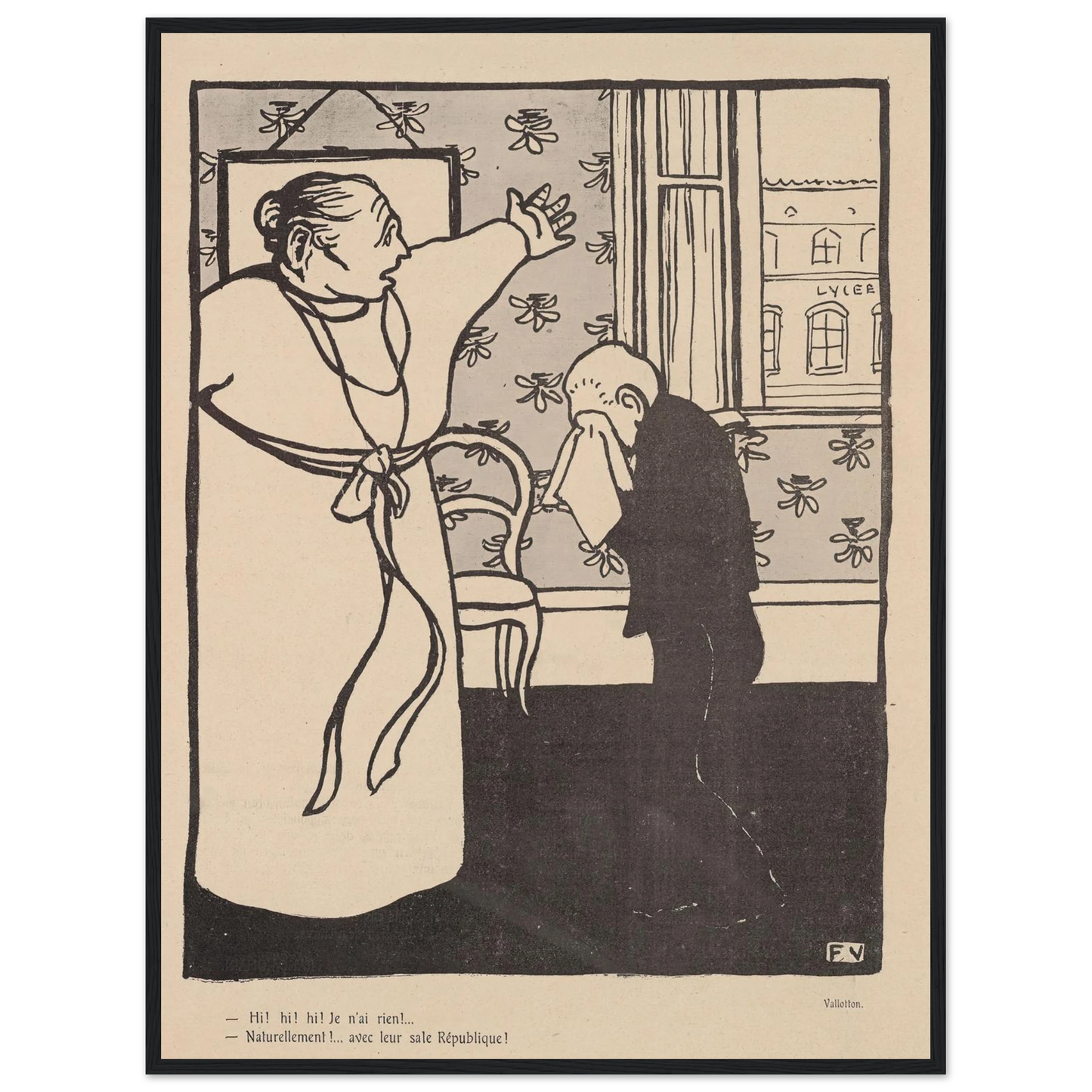 8 août 1903. Art Print | Felix Vallotton - Framed Poster - 30x40 cm / 12x16″ - Black frame