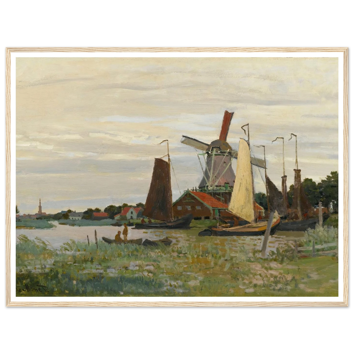Un Moulin À Zaandam (1871) Art Print | Claude Monet-Quipham Collections