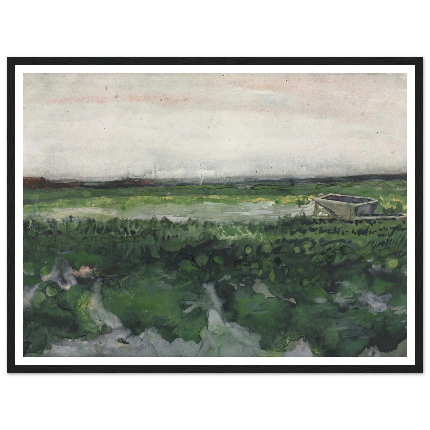 Landscape with Wheelbarrow (1883) Art Print | Vincent van Gogh-Quipham Collections