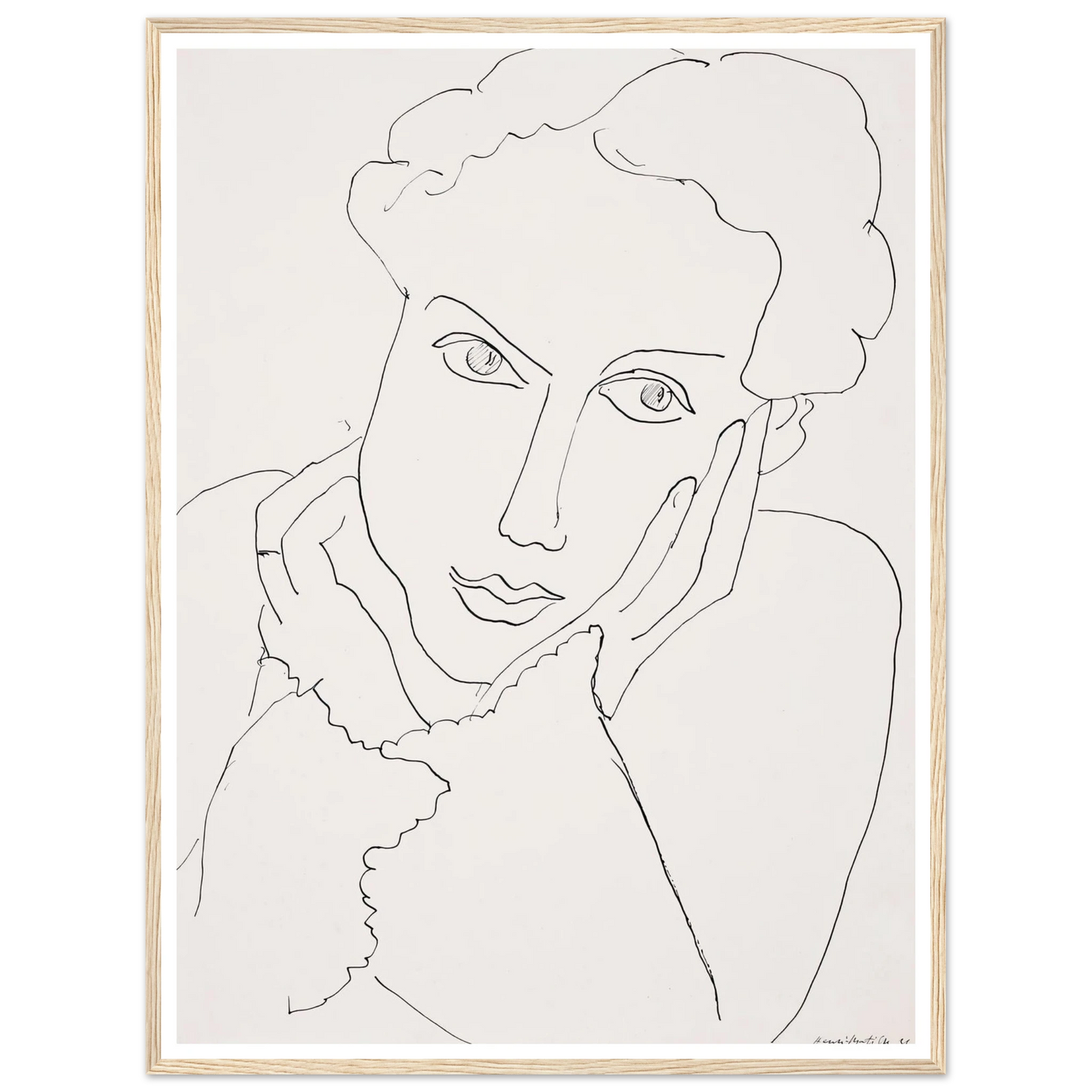 Femme pensive (1936) Art Print | Henri Matisse-Quipham Collections