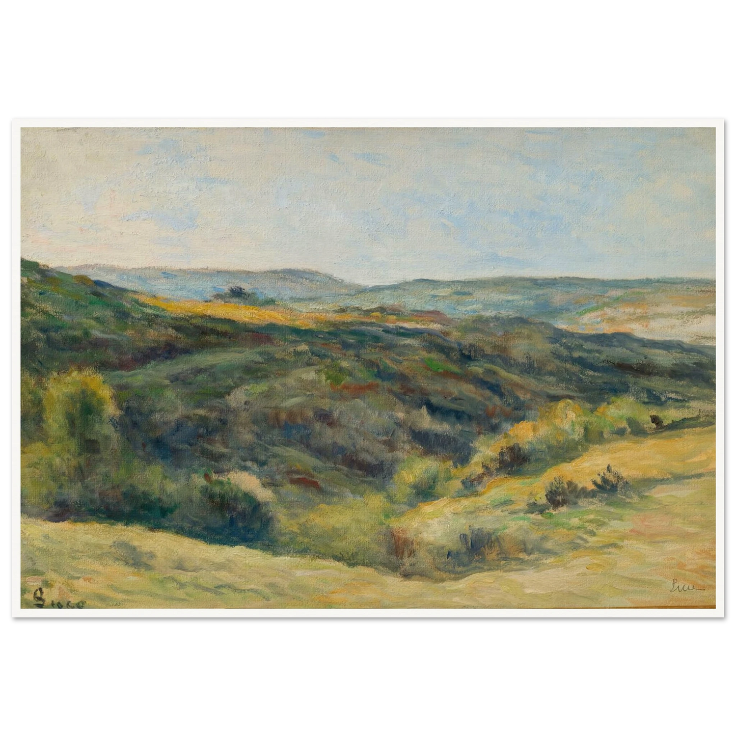 Rolleboise, les coteaux de la Rouge Voie (1925) Art Print | Maximilien Luce-Quipham Collections