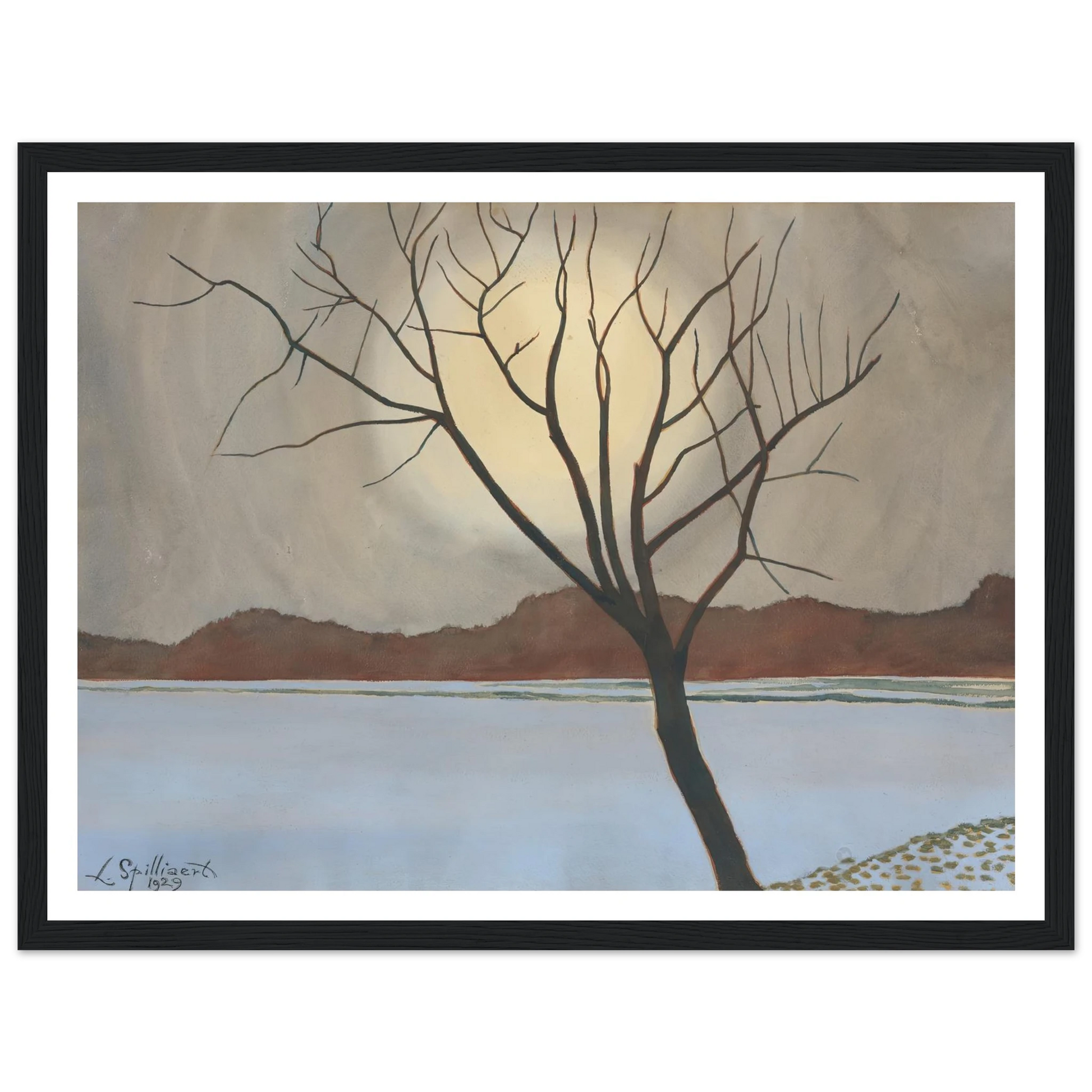 Landschap met boom op het voorplan (from 1929 until 1930) Art Print | Leon Spilliaert-Quipham Collections