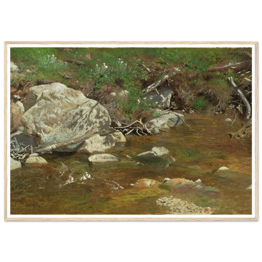Mountain Brook; A Study (between ca. 1863 and 1869) Art Print | Alexander Helwig Wyant-Quipham Collections