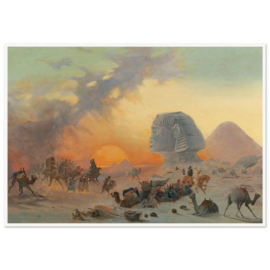A Caravan In The Desert In A Simoom Art Print | Ippolito Caffi-Quipham Collections