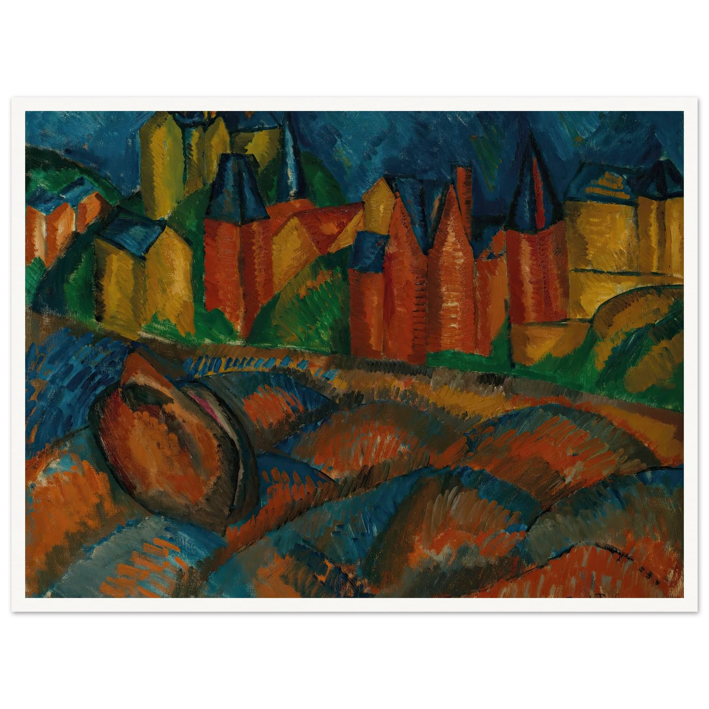 Sainte-Adresse, la plage (1909) Art Print | Raoul Dufy-Quipham Collections