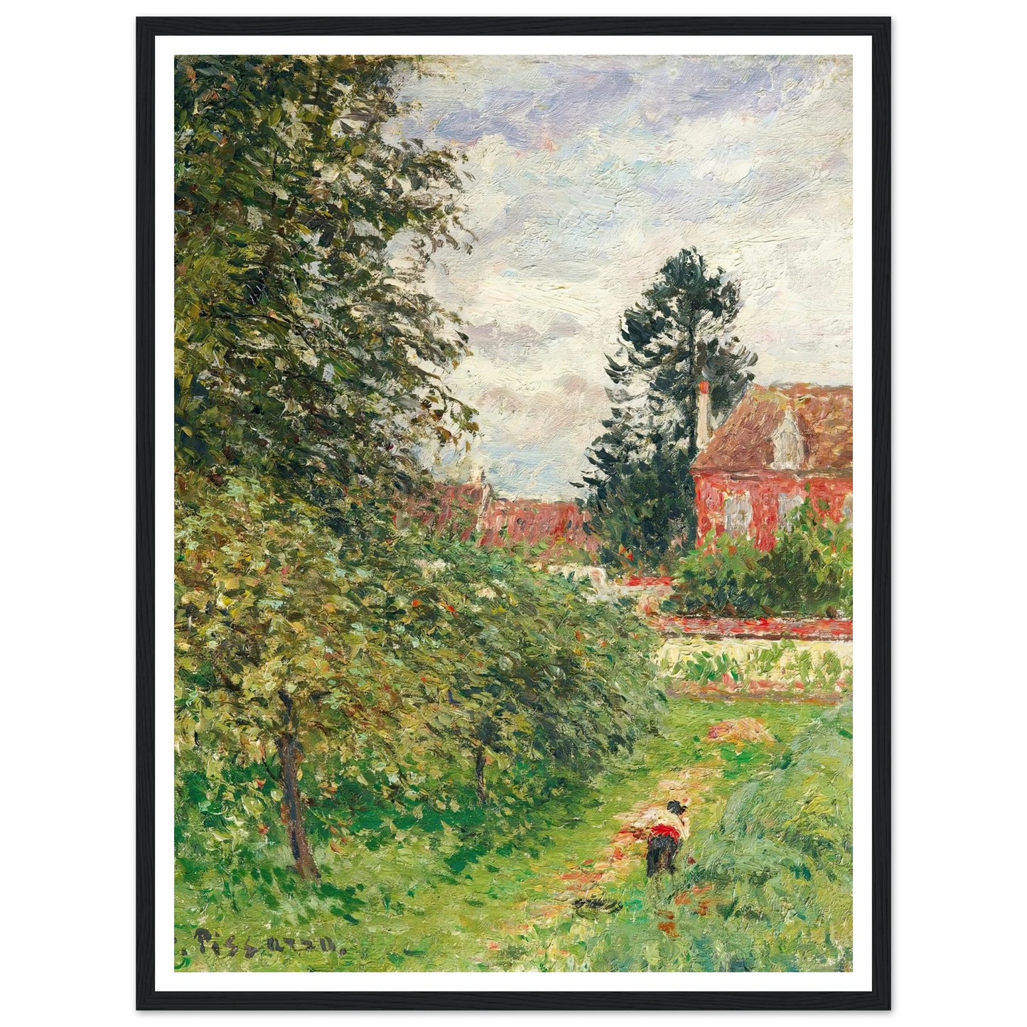 La Maison Des Anglais, Éragny (circa 1902) Art Print | Camille Pissarro-Quipham Collections
