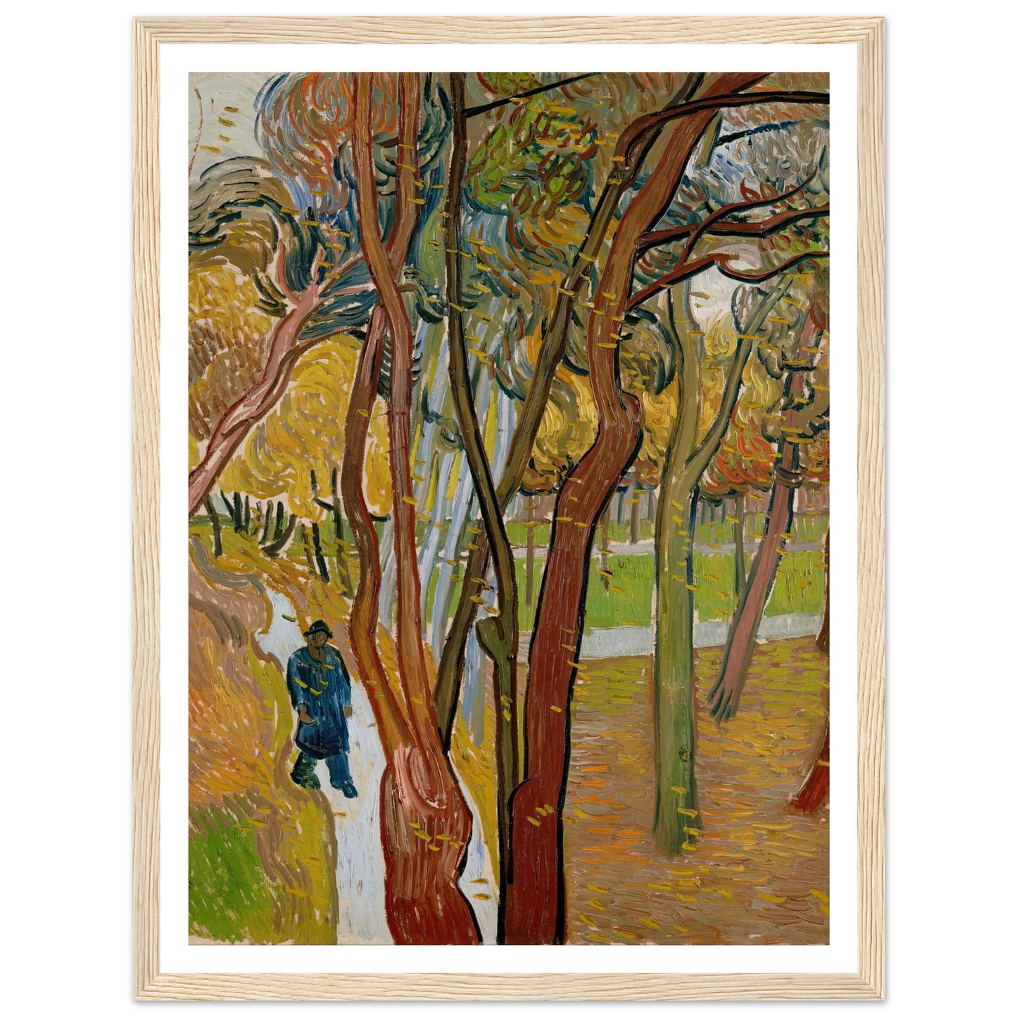 The garden of Saint Paul’s Hospital (`The fall of the leaves’) Art Print | Vincent van Gogh-Quipham Collections