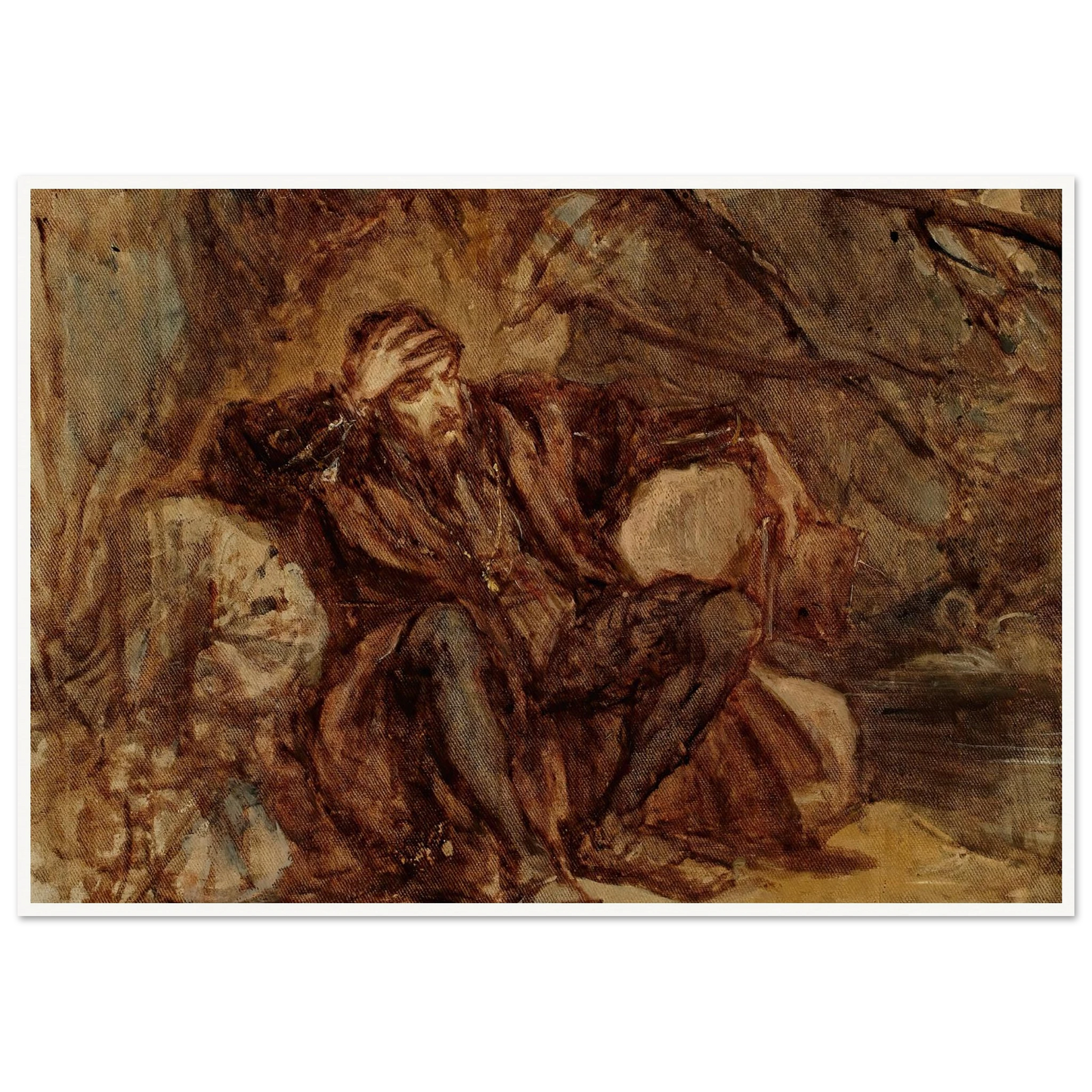 Sigismund Augustus in the Vilnius garden, sketch (1865) Art Print | Jan Matejko-Quipham Collections
