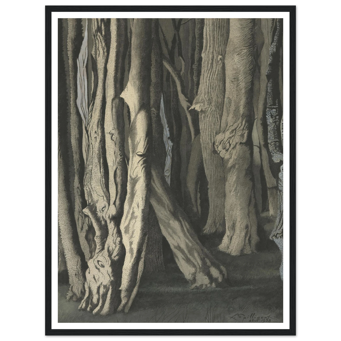 Bomen (Knoestige boomstammen) (1938) Art Print | Leon Spilliaert-Quipham Collections
