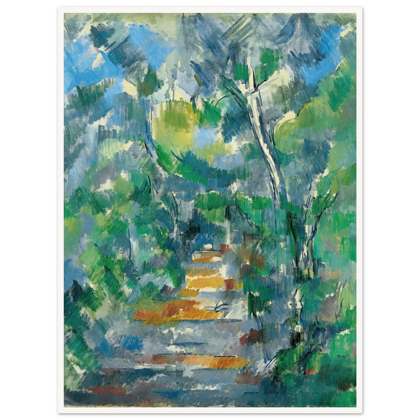 Forest Scene (Path from Mas Jolie to Château noir) (1900-1902) Art Print | Paul Cezanne-Quipham Collections