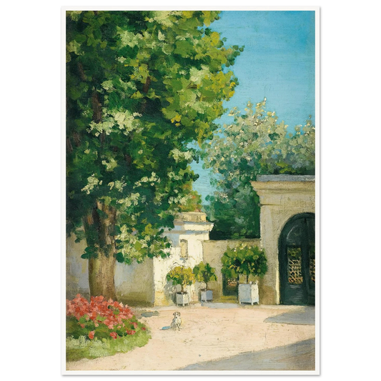 Yerres. De L’Exèdre, Le Porche De La Demeure Familiale (circa 1875) Art Print | Gustave Caillebotte-Quipham Collections