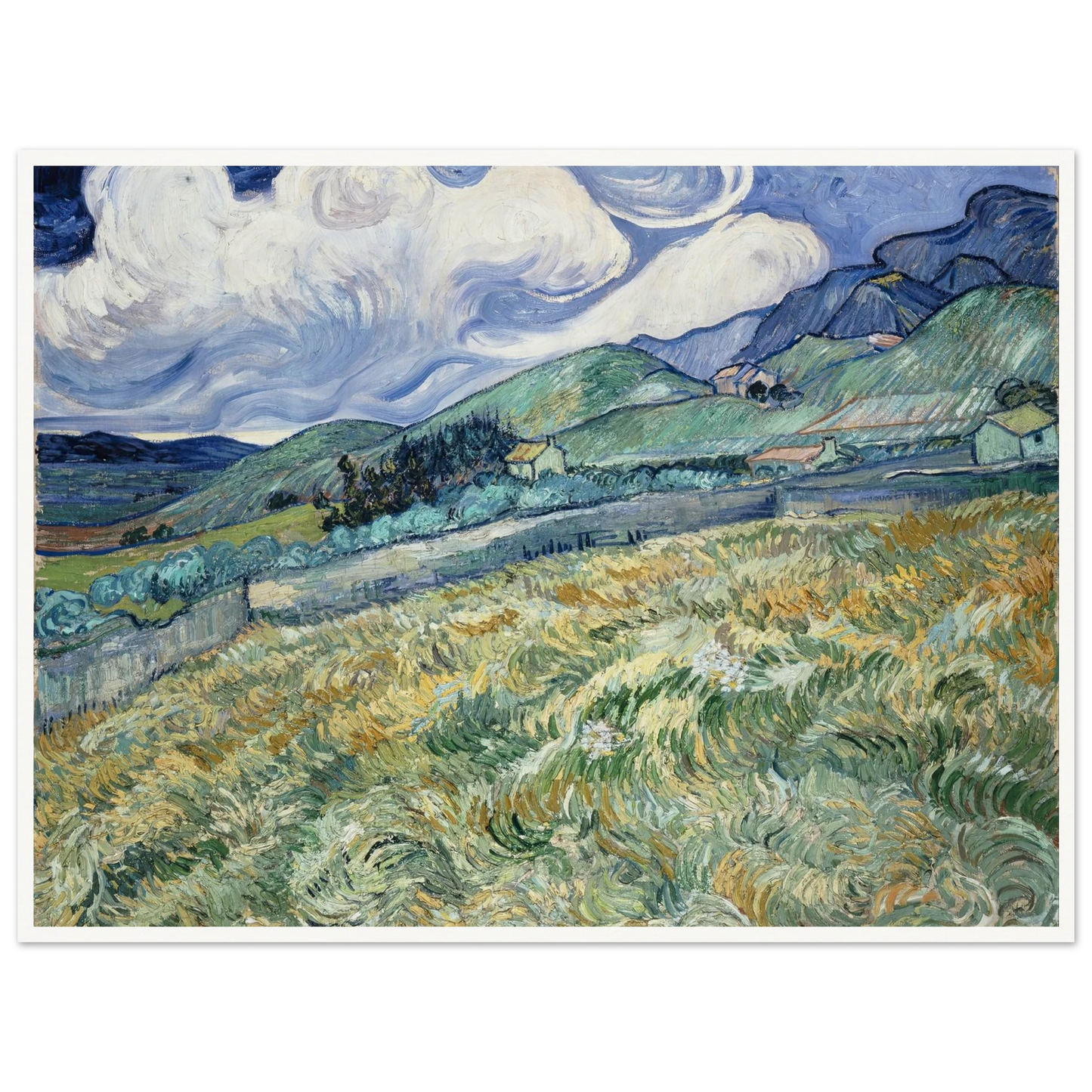Landscape from Saint-Rémy (1889) Art Print | Vincent van Gogh-Quipham Collections