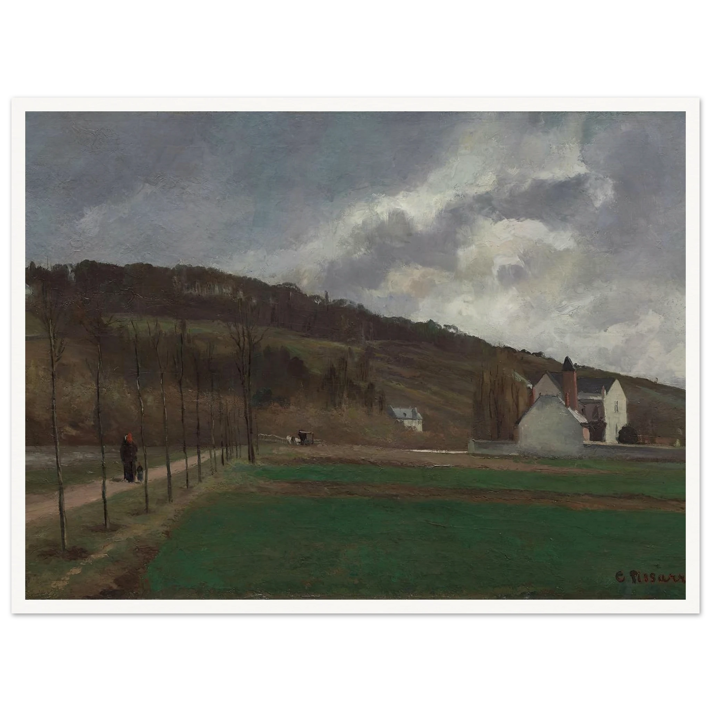 The Banks of the Marne in Winter (1866) Art Print | Camille Pissarro-Quipham Collections
