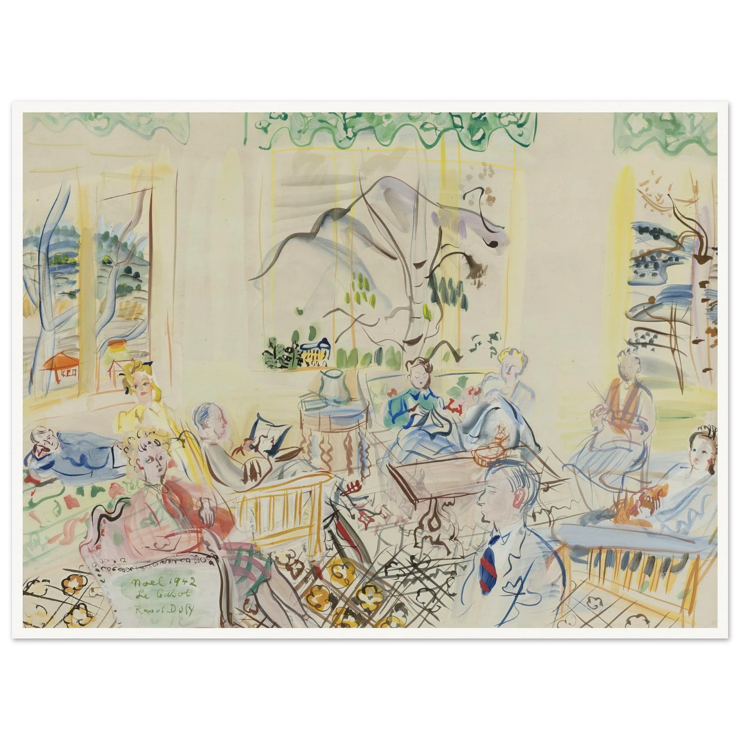 ‘Le Casot’ À vernet-les-bains, noel (1942) Art Print | Raoul Dufy-Quipham Collections