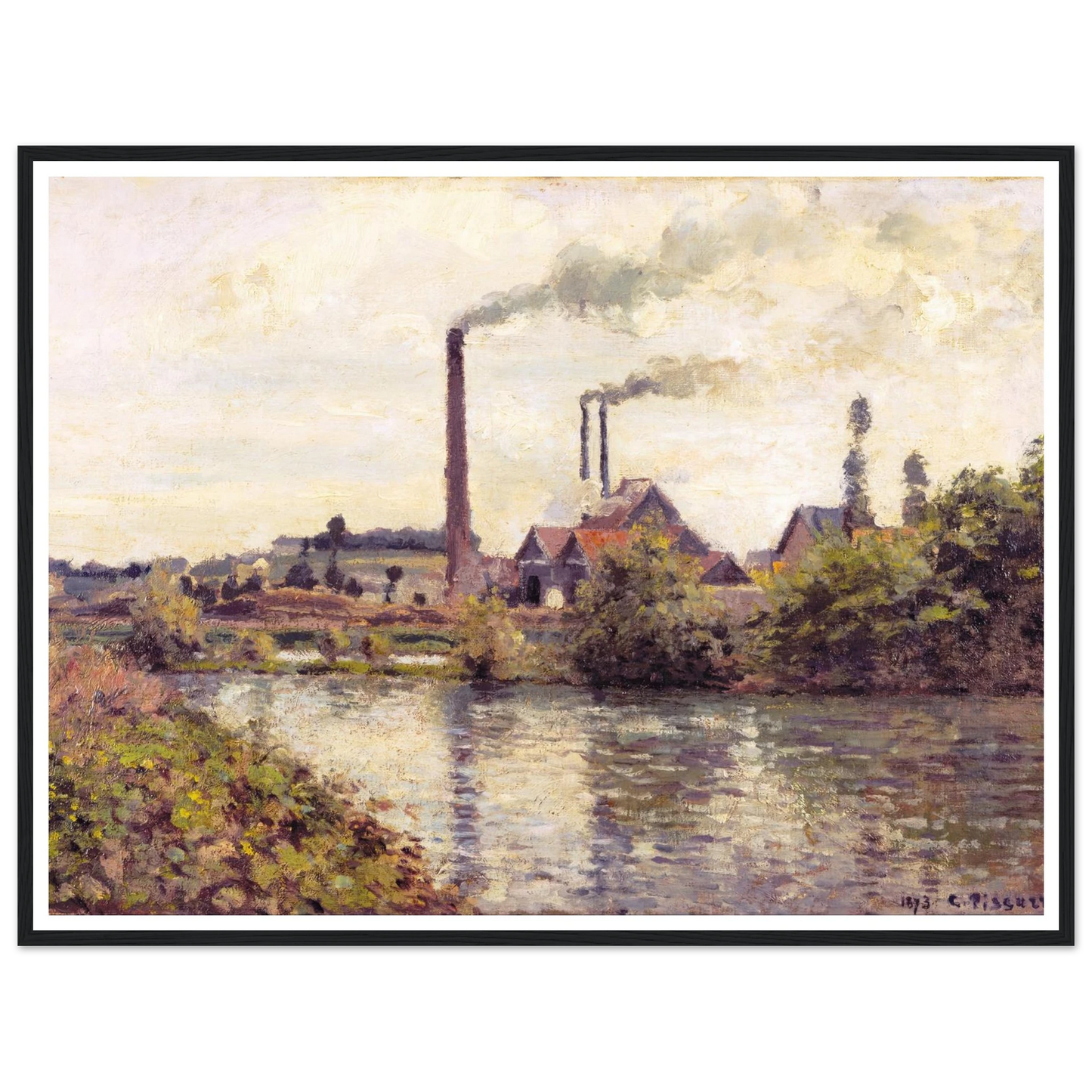 The Factory at Pontoise Art Print | Camille Pissarro-Quipham Collections