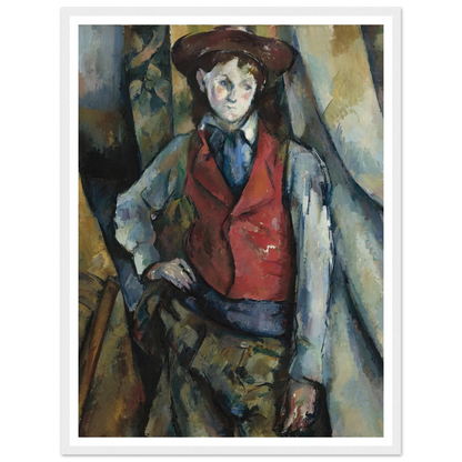 Boy in a Red Waistcoat (1888-1890) Art Print | Paul Cezanne-Quipham Collections