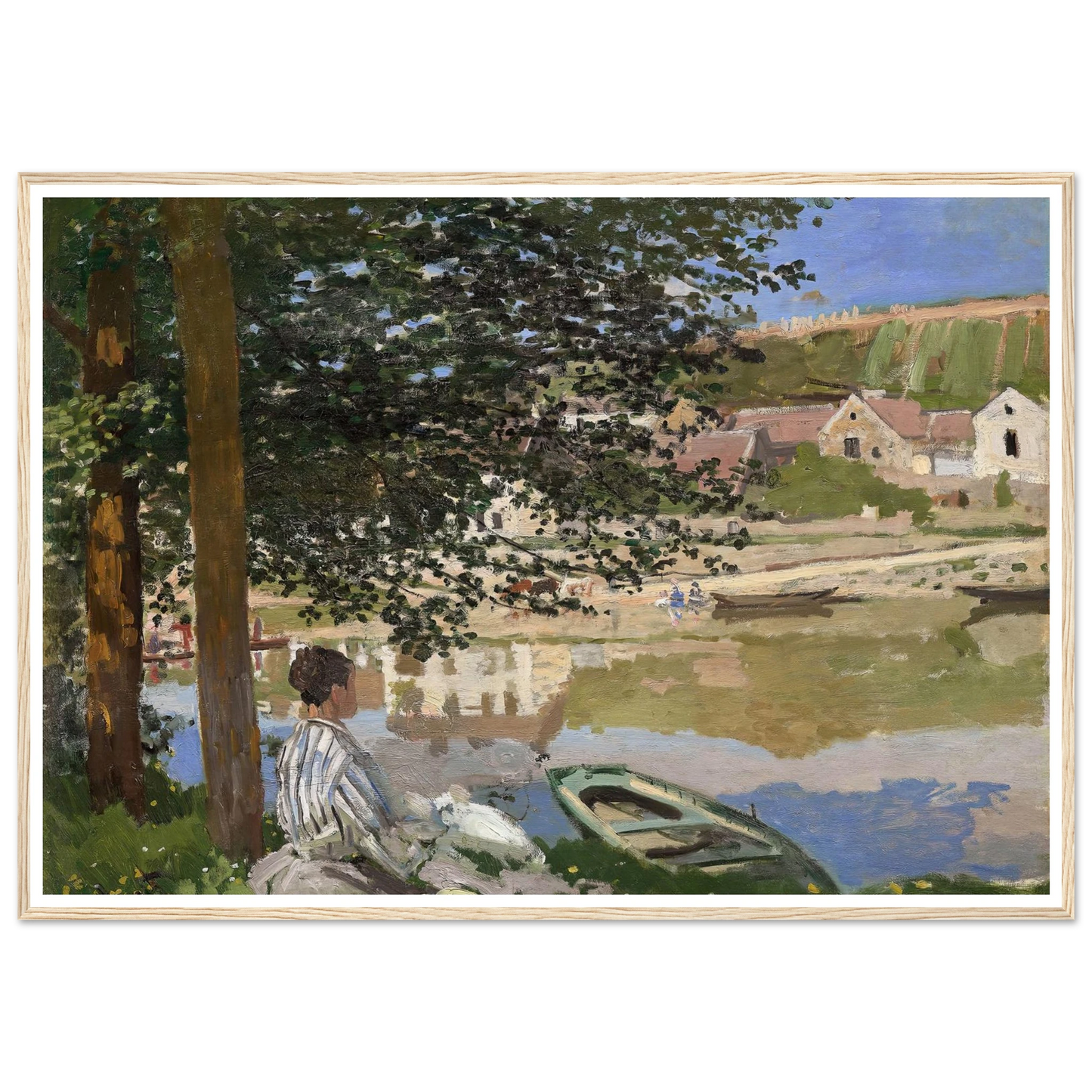 On the Bank of the Seine, Bennecourt (1868) Art Print | Claude Monet-Quipham Collections