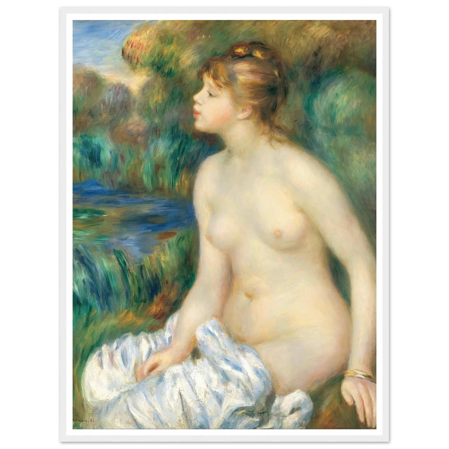 Bather (1891) Art Print | Pierre Auguste Renoir-Quipham Collections