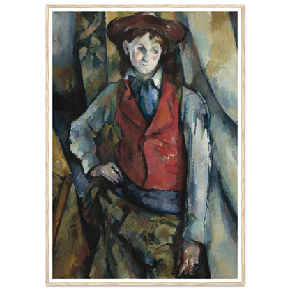 Boy in a Red Waistcoat (1888-1890) Art Print | Paul Cezanne-Quipham Collections