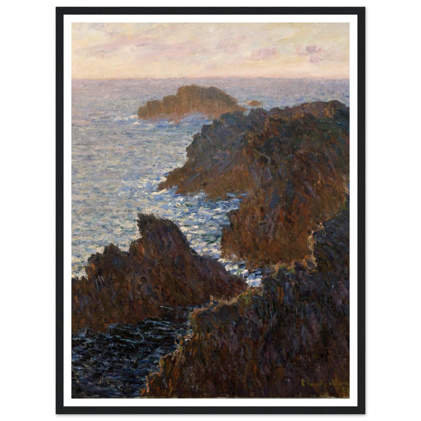 Rocks at Belle-Isle, Port-Domois (1886) Art Print | Claude Monet-Quipham Collections