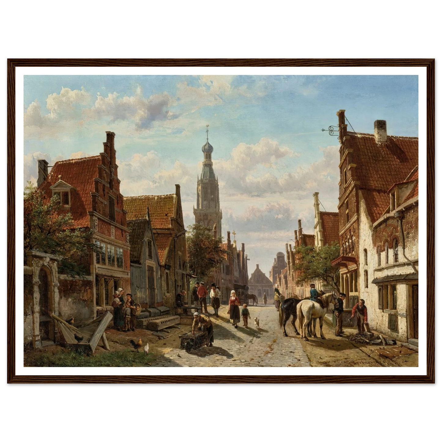 De Vijzelstraat te Enkhuizen (1866) Art Print | Cornelis Springer-Quipham Collections