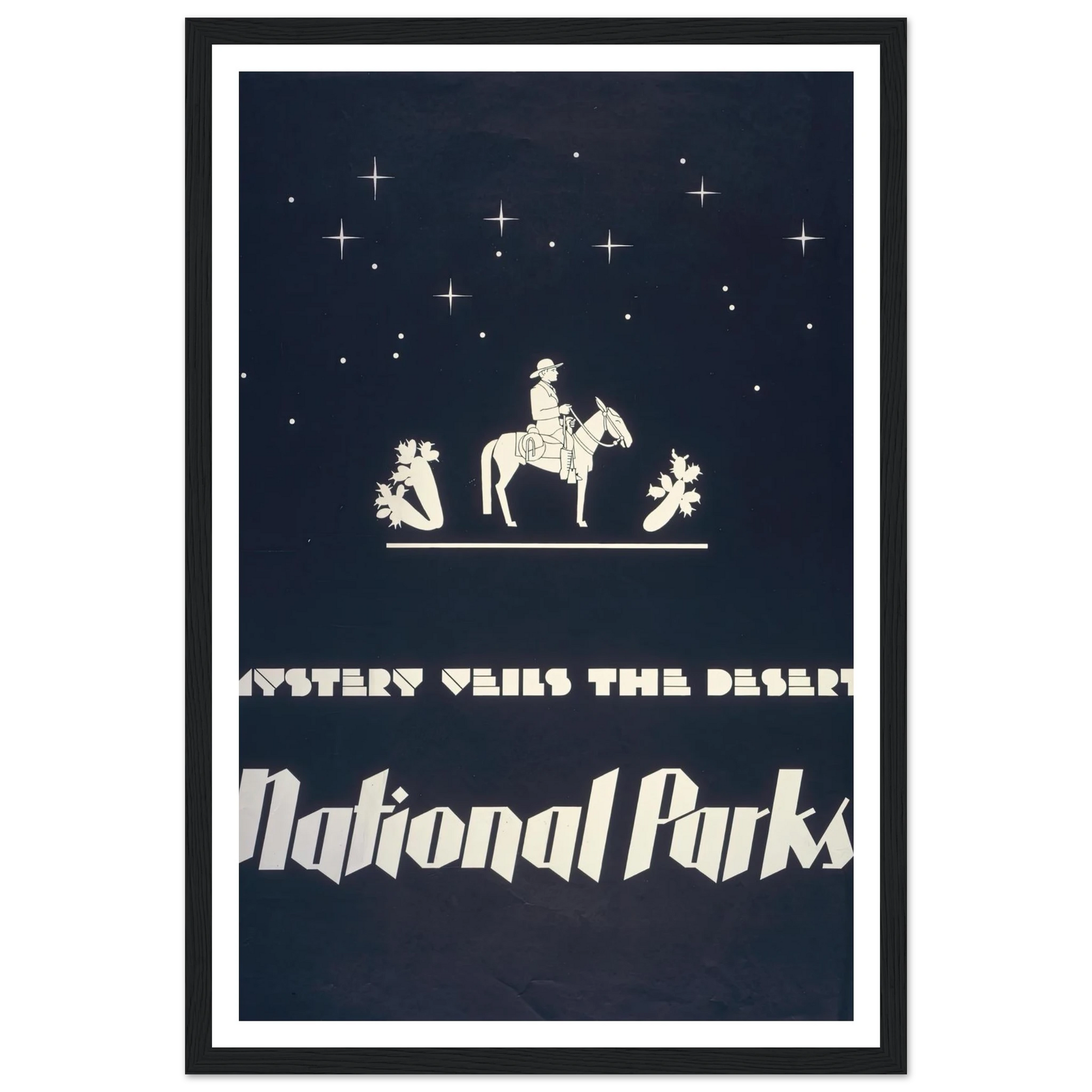 Mystery veils the desert – National parks (1930) Art Print | Dorothy Waugh-Quipham Collections
