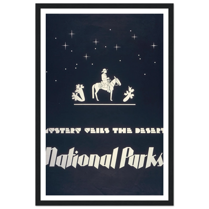 Mystery veils the desert – National parks (1930) Art Print | Dorothy Waugh-Quipham Collections