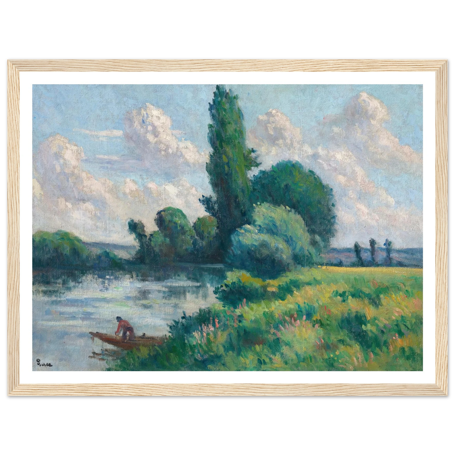 Rolleboise, Le petit bras de Seine Art Print | Maximilien Luce-Quipham Collections
