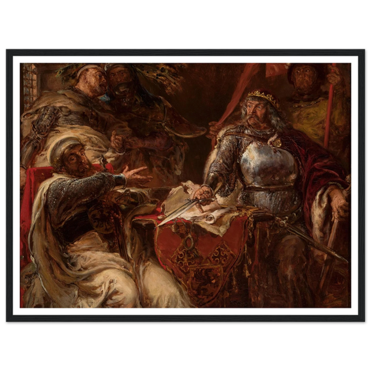 King Władysław Łokietek breaks negotiations with the Teutonic Knights (1879) Art Print | Jan Matejko-Quipham Collections