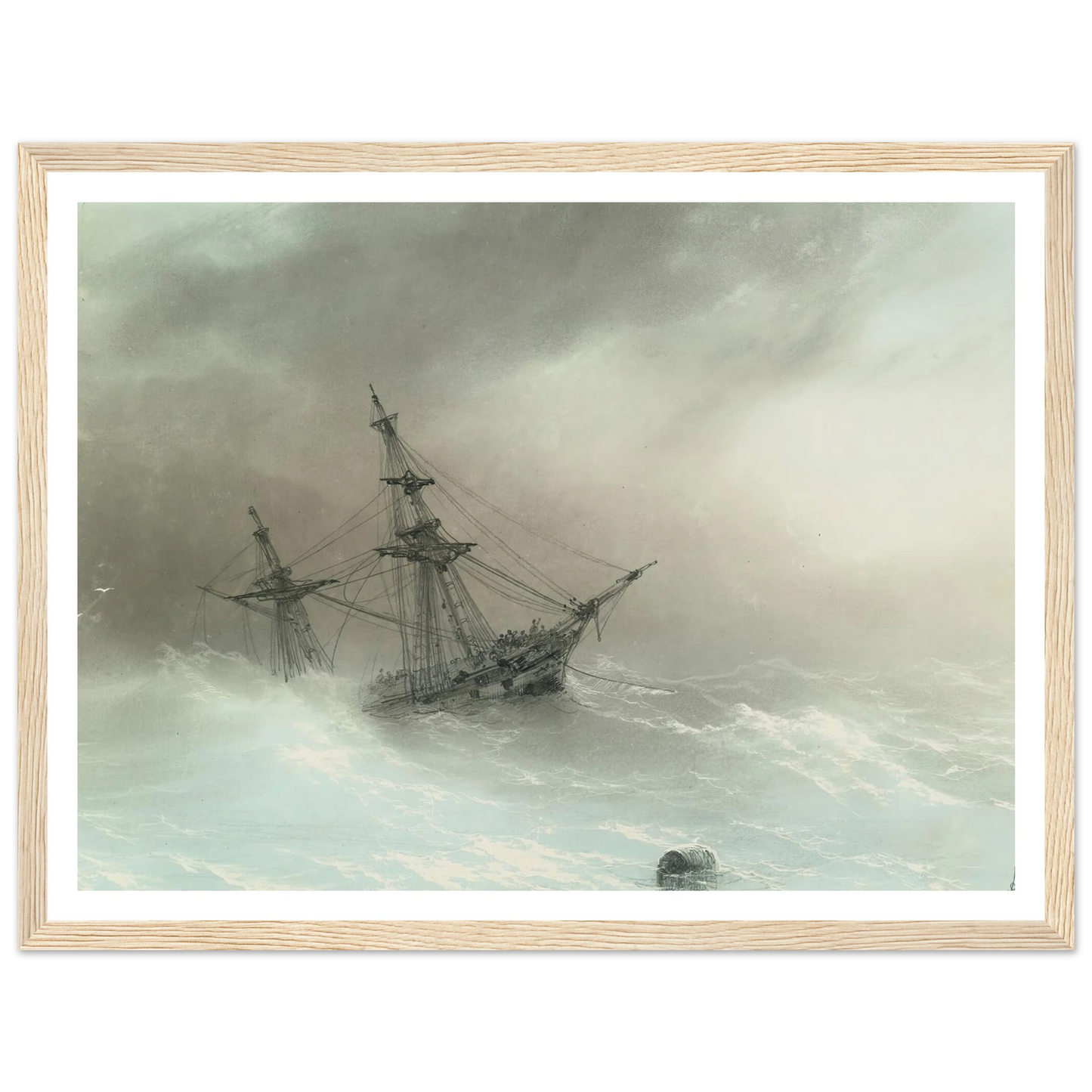 Ship In A Stormy Sea (1888) Art Print | Ivan Konstantinovich Aivazovsky-Quipham Collections