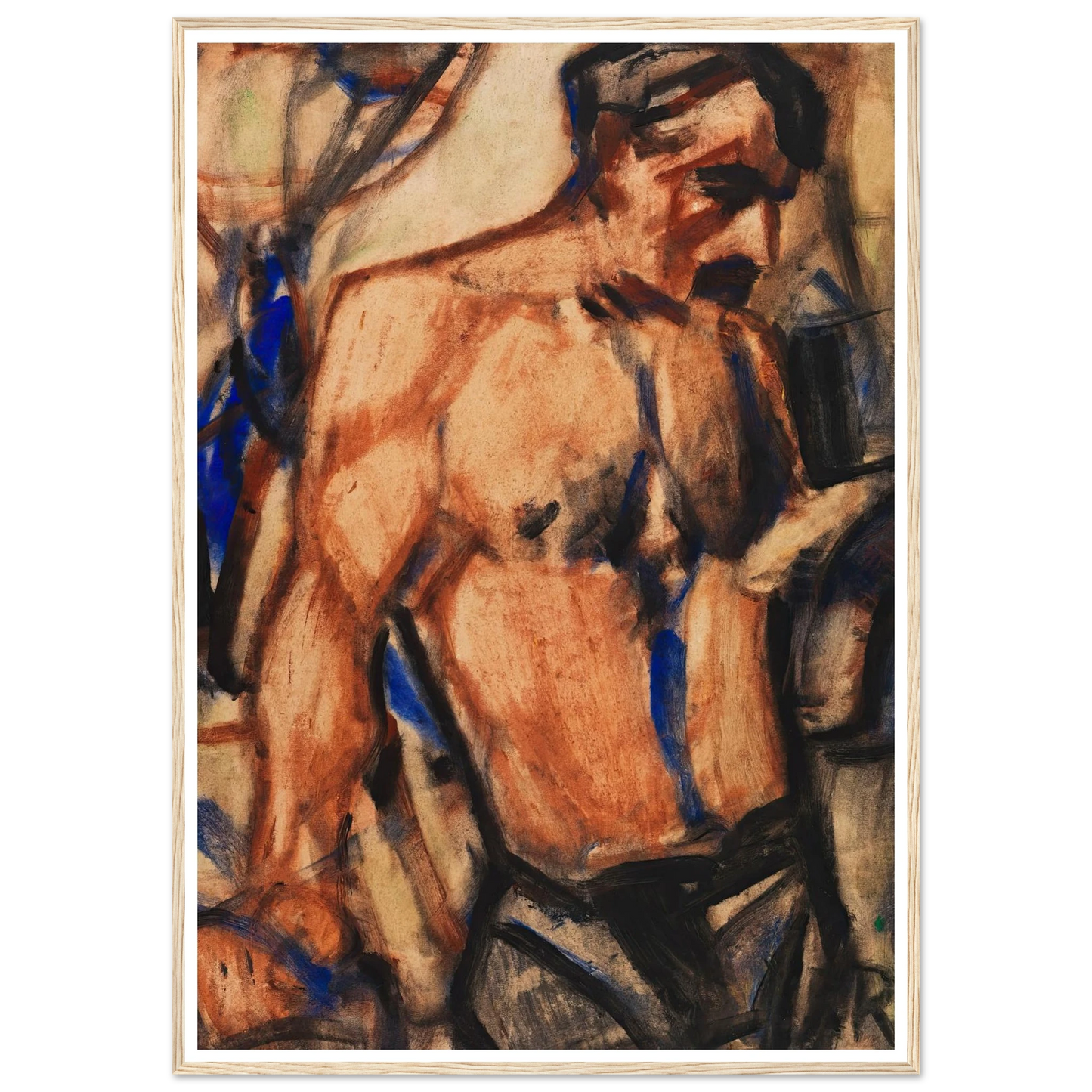 Arbeiter mit nacktem Oberkörper (1920-30) Art Print | Christian Rohlfs-Quipham Collections