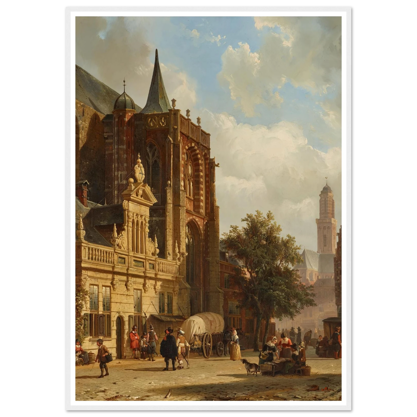Der Grote Markt in Zwolle (1869) Art Print | Cornelis Springer-Quipham Collections