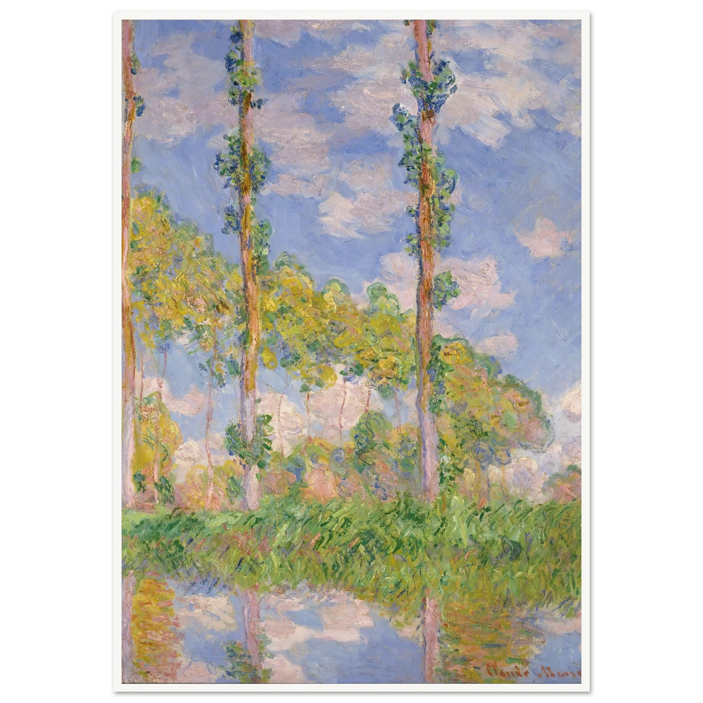 Poplars in the Sun (1891) Art Print | Claude Monet-Quipham Collections